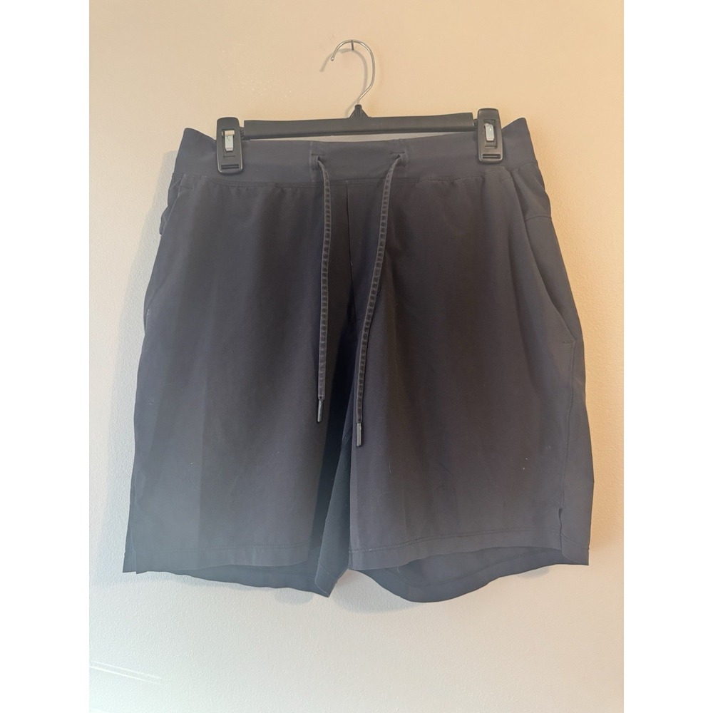 Lululemon Short Men's L 9" Black Zipper‎ Back Pockets Jogger
